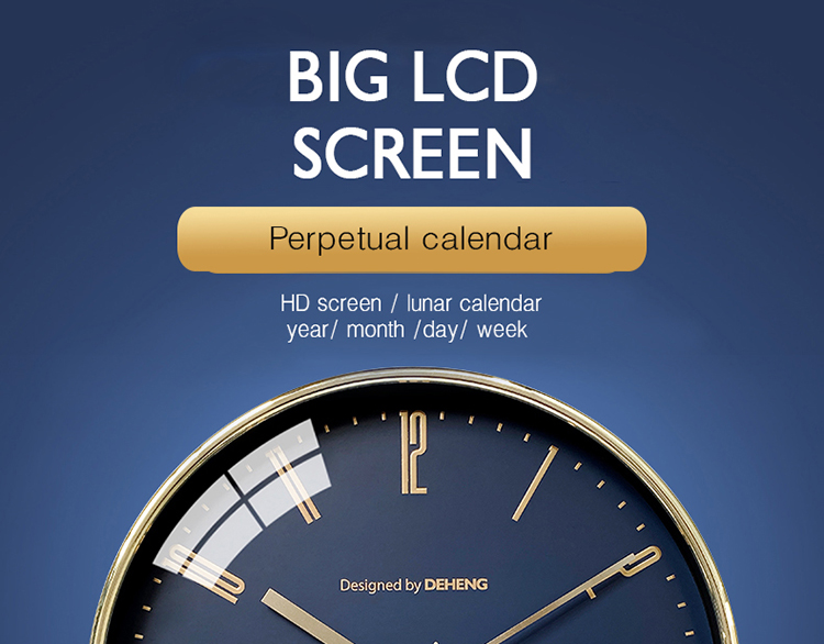 Moderne digitale LCD-Uhr mit Thermometer