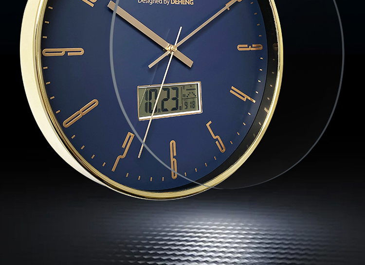 Moderne digitale LCD-Uhr mit Thermometer