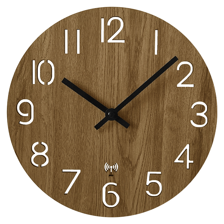 RCC-Uhrwerk, LED-Licht, MDF-Holz-Wanduhr