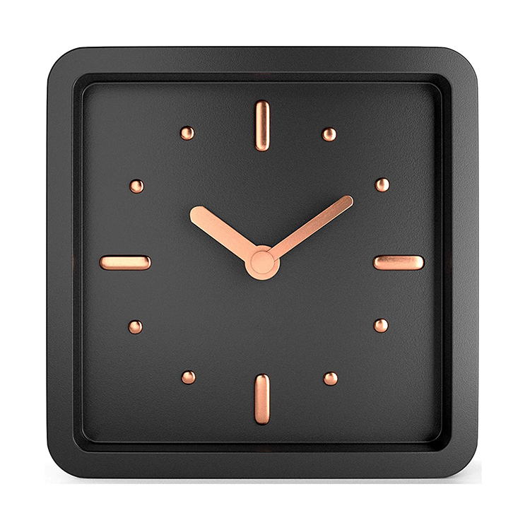 Luxuriöse quadratische Quarz-Tischuhr aus Kunstharz