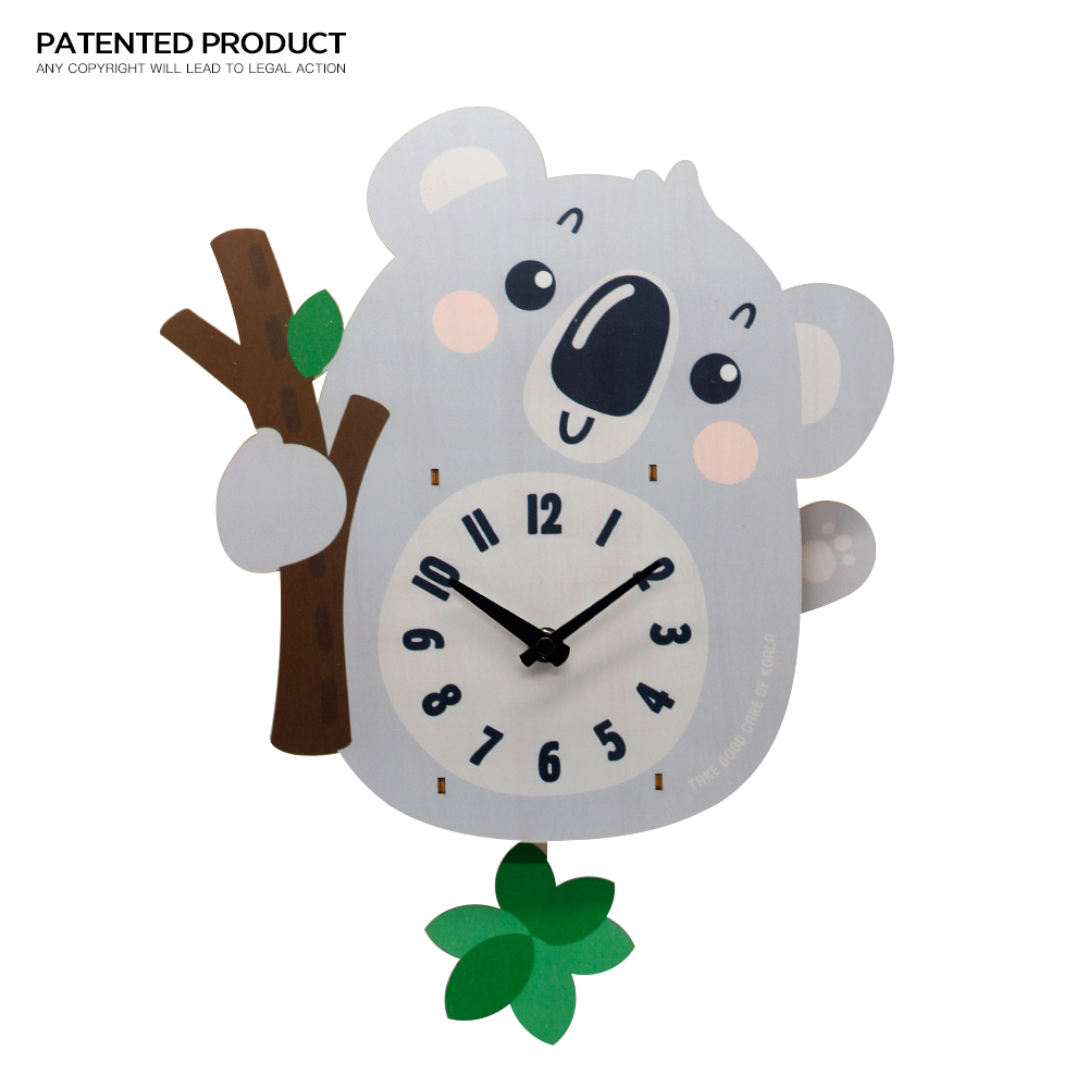 Pendel-MDF-Kinderwanduhr im Tierstil