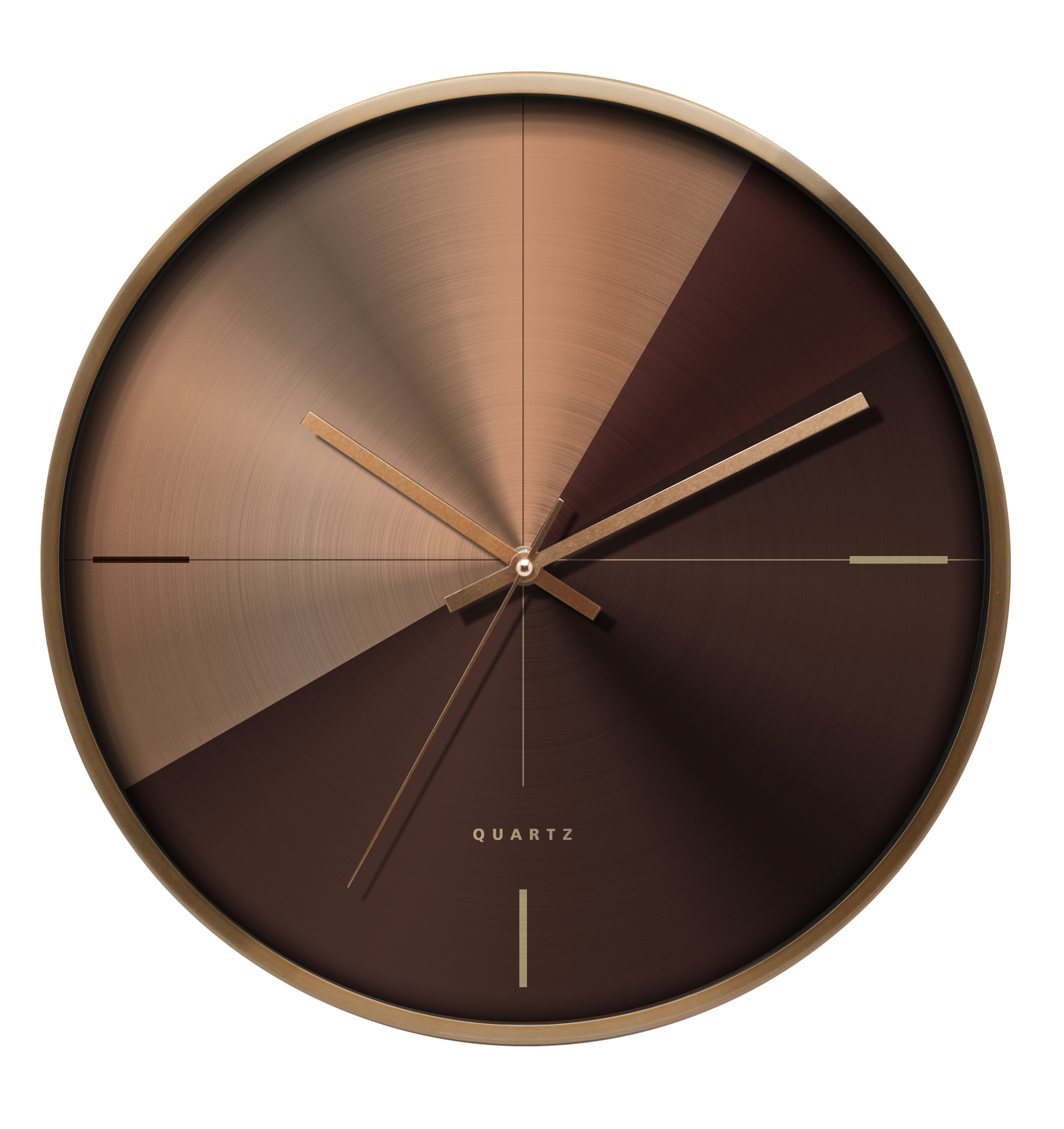 Minimalistische große Metallwanduhr