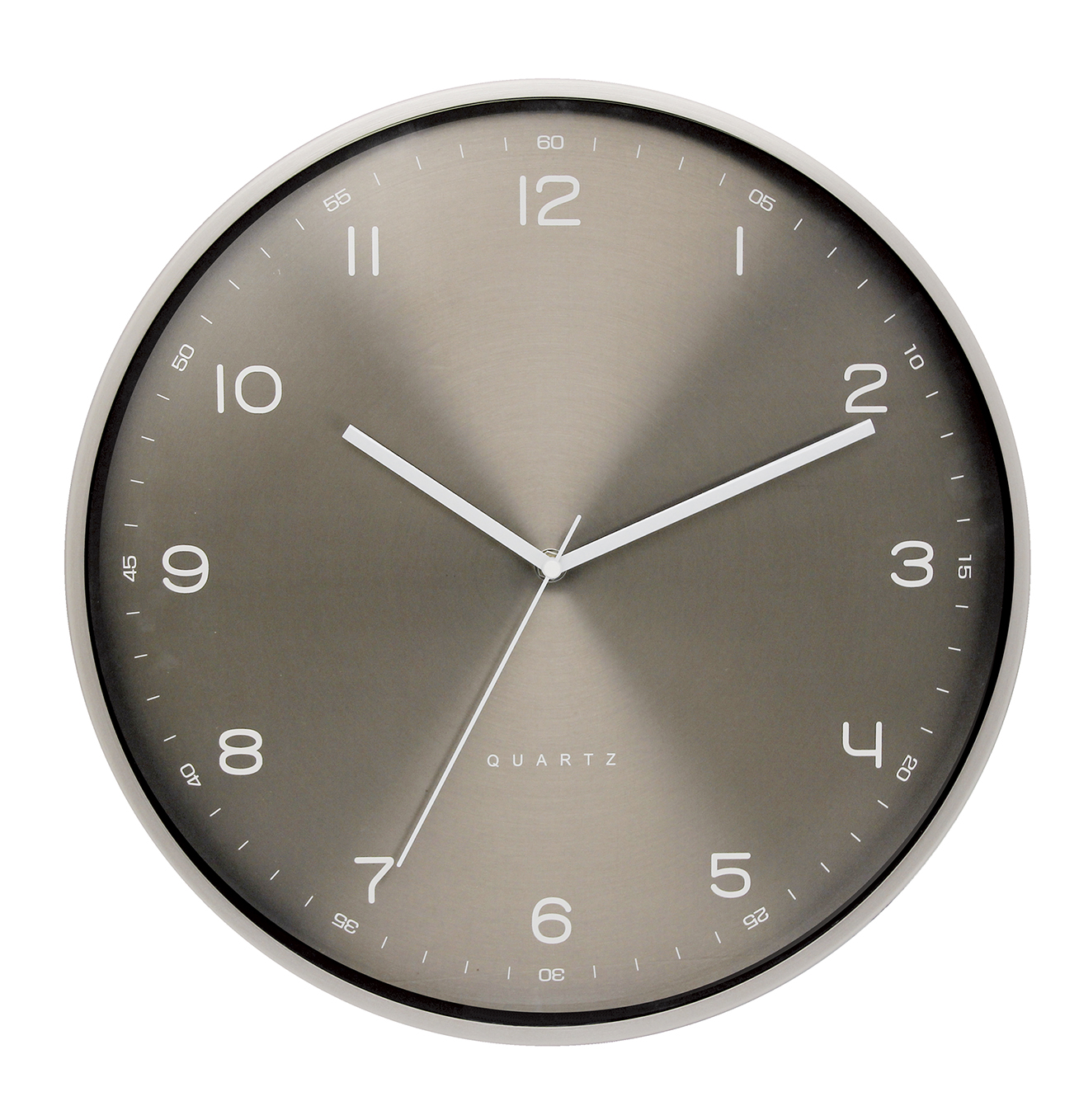 Minimalistische große Metallwanduhr