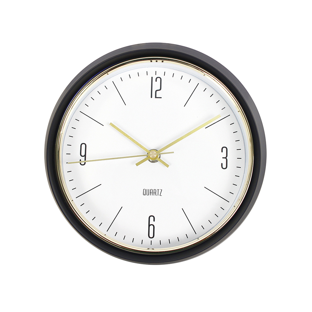 ساعة حائط معدنية باللون الذهبي الوردي المصقول لغرفة المعيشة