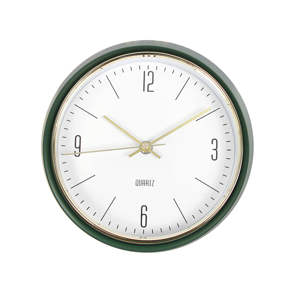 ساعة حائط معدنية باللون الذهبي الوردي المصقول لغرفة المعيشة