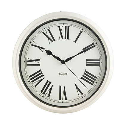 Orologio da parete oversize vintage in metallo nero