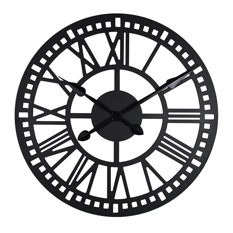 Große Bauernhaus-Quarz-Metallwanduhr