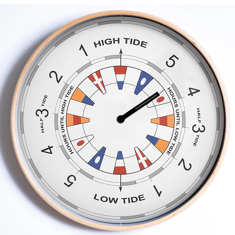 Home Decor FSC-Holz-Gezeiten-Wanduhr