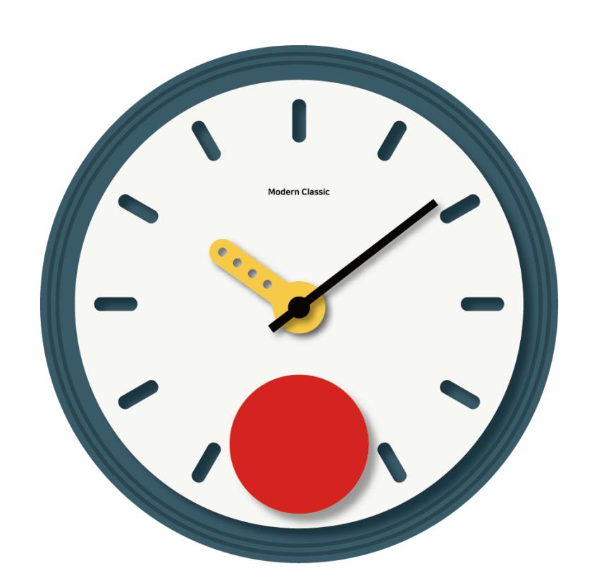 Moderne FSC-Wanduhr aus Holz