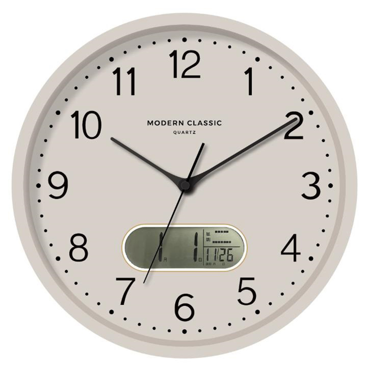 Digitale LCD-Analog-Wanduhr