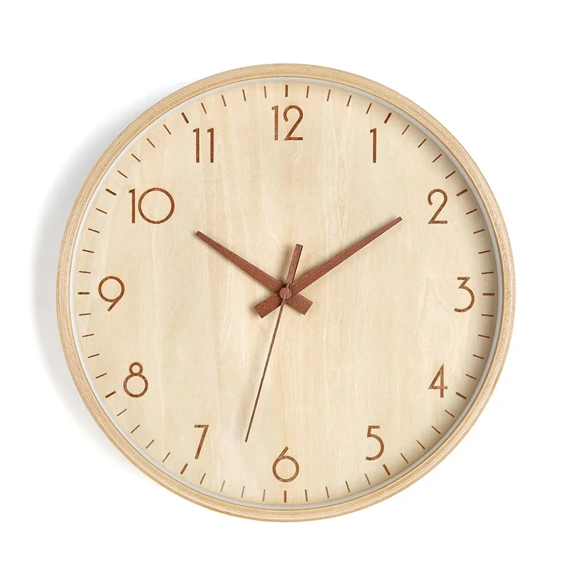 ساعة حائط خشبية لغرفة المعيشة