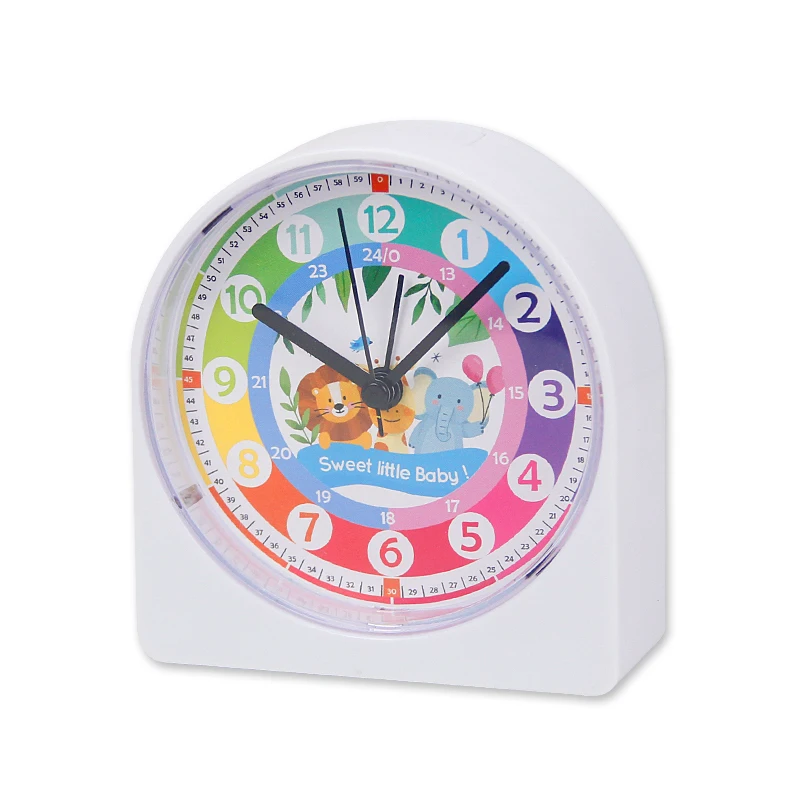 Minimalistische, stilvolle stille Nachttischuhr