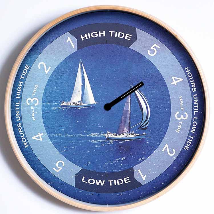 Home Decor FSC-Holz-Gezeiten-Wanduhr