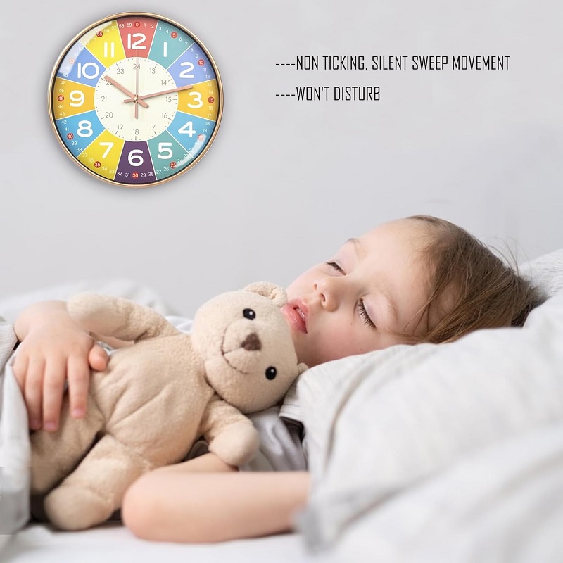 Lernuhr für Kinder, Lernen, Erziehen, benutzerdefinierte Wanduhr