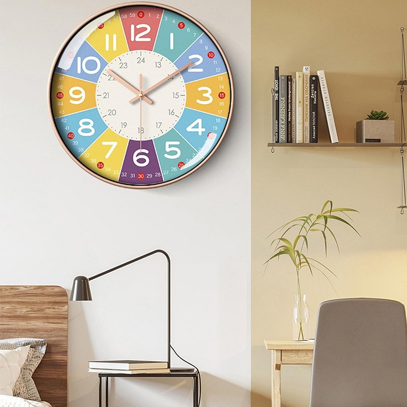 Lernuhr für Kinder, Lernen, Erziehen, benutzerdefinierte Wanduhr