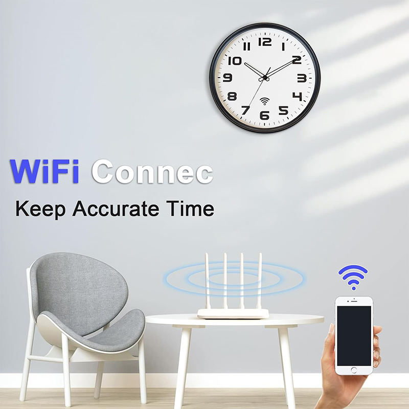 2024 neue WiFi Wanduhr für Wohnzimmer