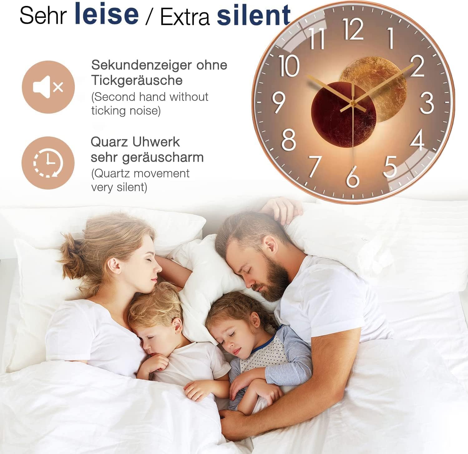 Nordische Modeuhr für das Wohnzimmer