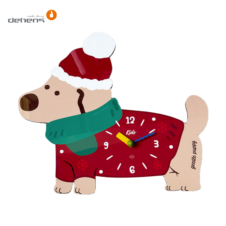 Anime-Wanduhr mit Hundemotiv