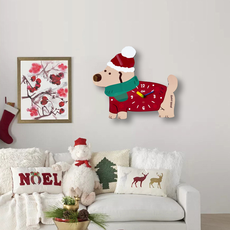 Anime-Wanduhr mit Hundemotiv