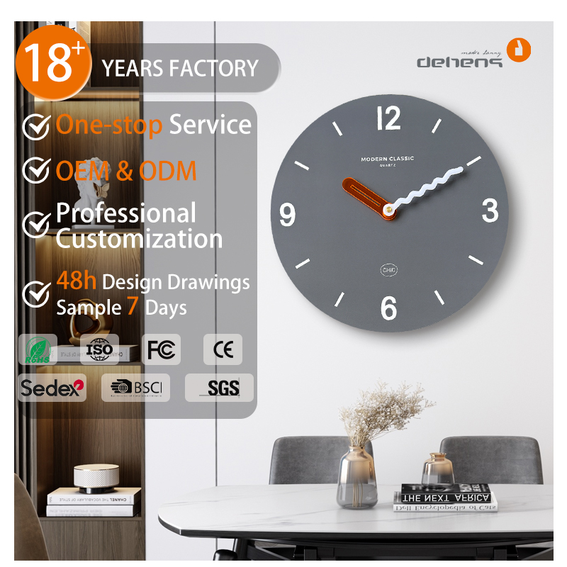 Modische nordische MDF-Wanduhr