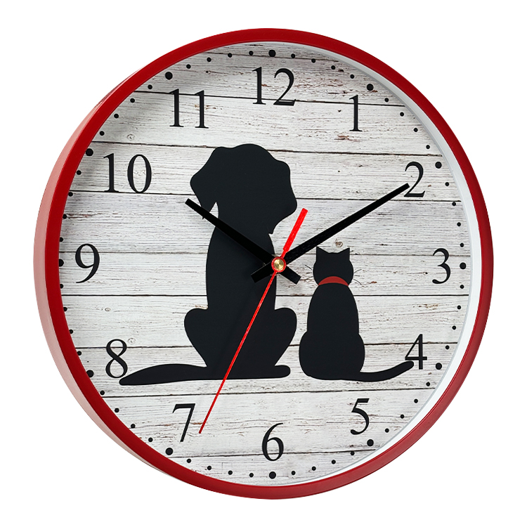 Tierförmige Wanduhr in Hundeform