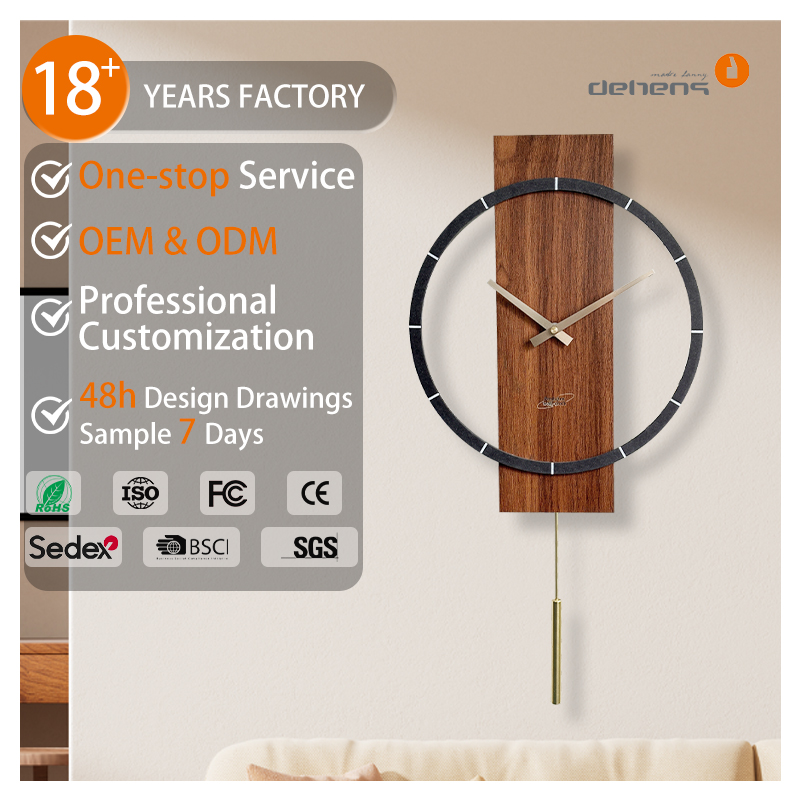 Modische Pendelwanduhr aus MDF