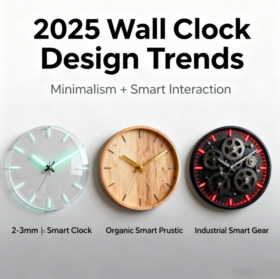 Designtrends für Wanduhren 2025: Minimalismus + intelligente Interaktion – 3 Stile erobern die globale Wohnkultur.