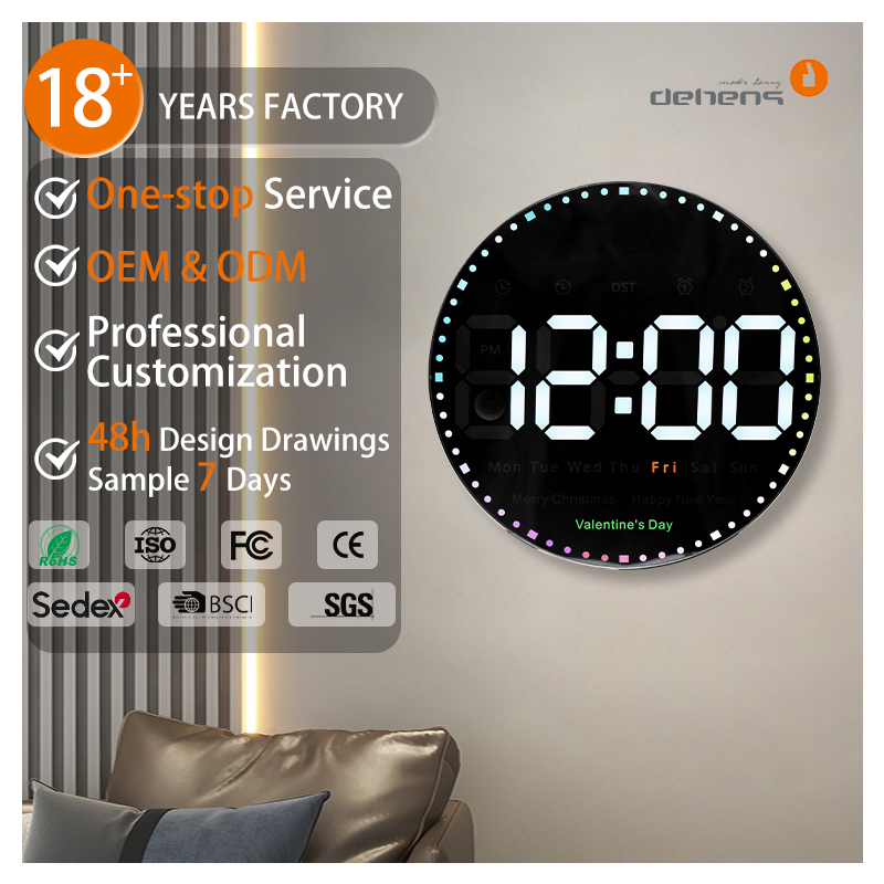 Intelligente digitale Wanduhr mit LED