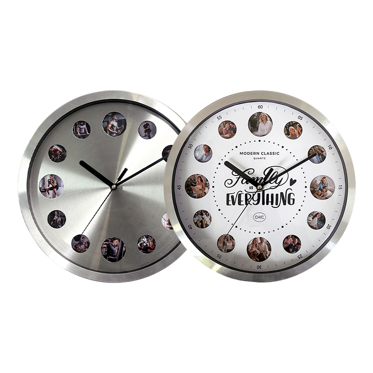 Wanduhr mit Fotorahmen