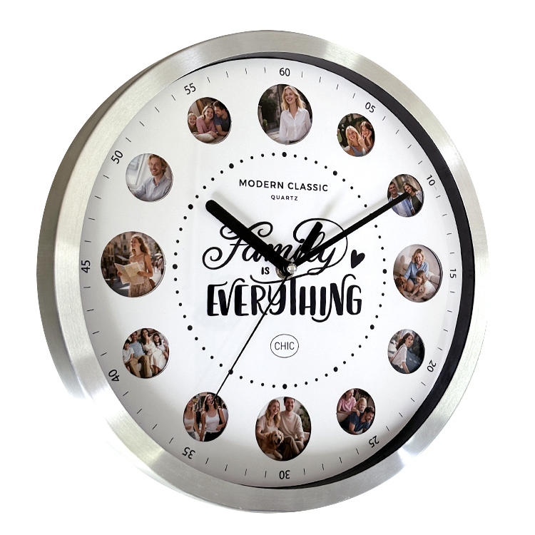 family photo wall clock