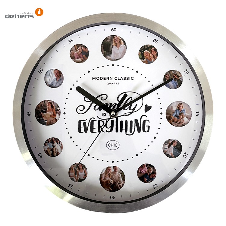 family photo wall clock