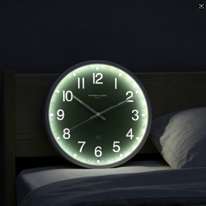 wall clock with LED light