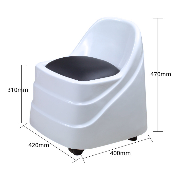 white pedicure stool