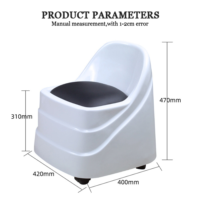 Pedicure Stool With Wheels for nail salon