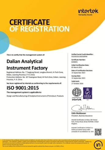 Management System Certification Registration Certificate