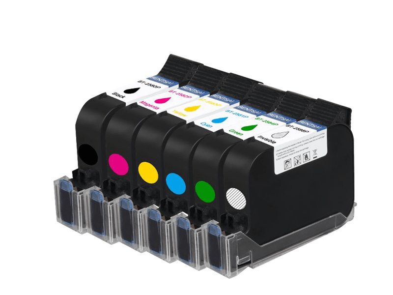 Half Inch 12.7mm Solvent Based Ink Cartridge For Handheld Inkjet Printers