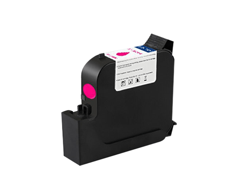 Un cartucho de tinta a base de solvente de 25,4 mm de pulgada para impresoras de chorro de tinta portátiles