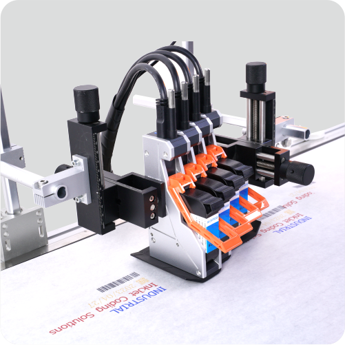 Kontinuierlicher industrieller Tintenstrahldrucker mit vier Köpfen von TIJ
