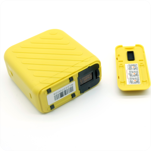Mini imprimante à jet d'encre portable jaune