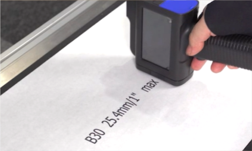 One inch handheld printer