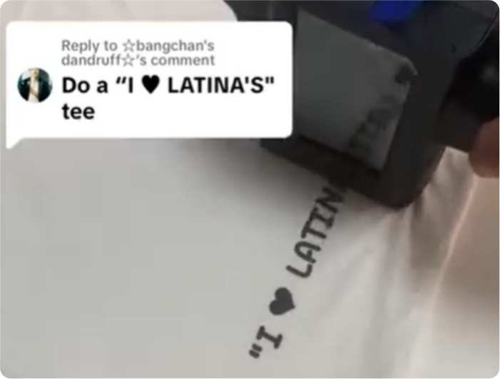 Printer inkjet portabel genggam Bentsai mencetak pada pakaian