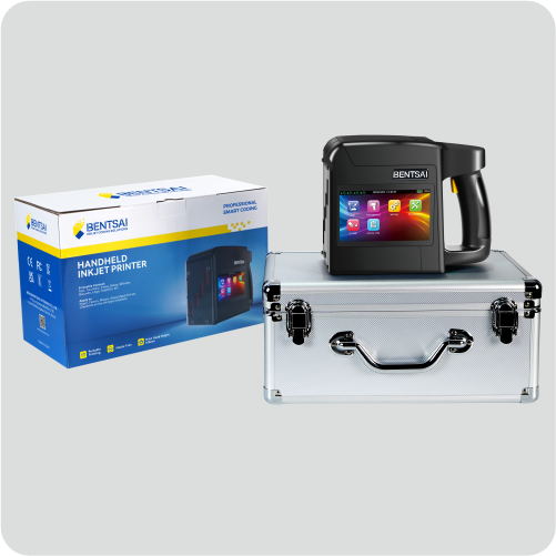 Imprimante jet d'encre portable Bentsai B80 (4 pouces, 92 mm) – Marquage par code QR grand format pour boîtes extérieures en bois