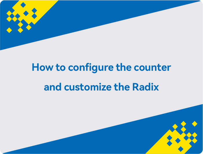 Cara mengkonfigurasi penghitung dan menyesuaikan Radix