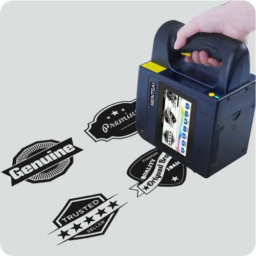 Imprimante jet d'encre portable Bentsai B80 (4 pouces, 92 mm) – Marquage par code QR grand format pour boîtes extérieures en bois