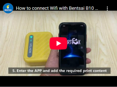 How to connect Wifi with Bentsai B10 Mini Portable thermal inkjet print