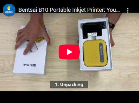 B10 mini coding printer unboxing video