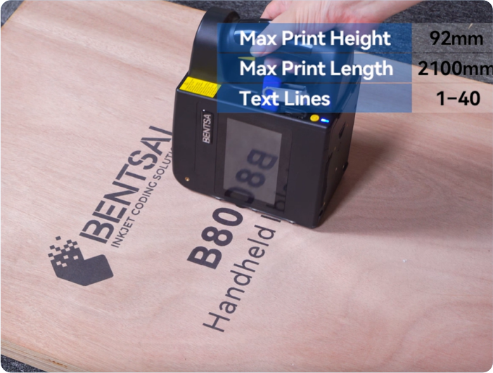 Stampante a getto d'inchiostro Bentsai B80 da 4 pollici, applicazione per la stampa su legno