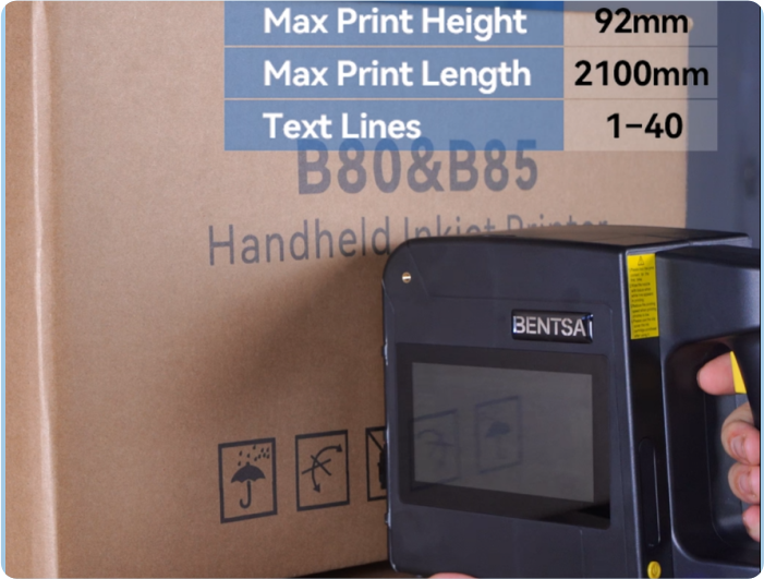Applicazione per la stampa di contrassegni di spedizione in cartone Bentsai B80