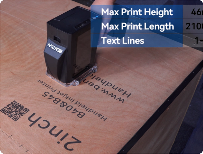 Stampante a getto d'inchiostro Bentsai B40 da 2 pollici, applicazione per la stampa su legno