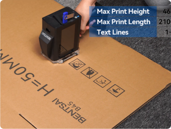 Applicazione per stampante di codifica Bentsai B40 per cartoni